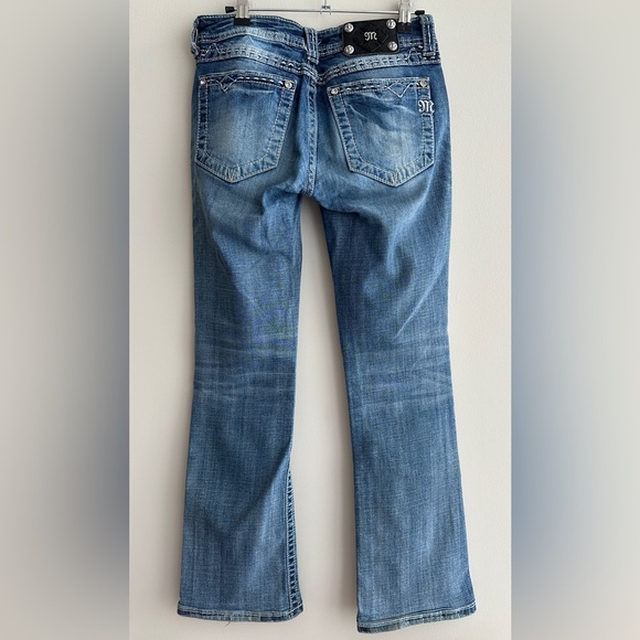 Miss Me Women's Embellished Rhinestone Blue Bootcut Jeans, Size 27 - Picture 12 of 16